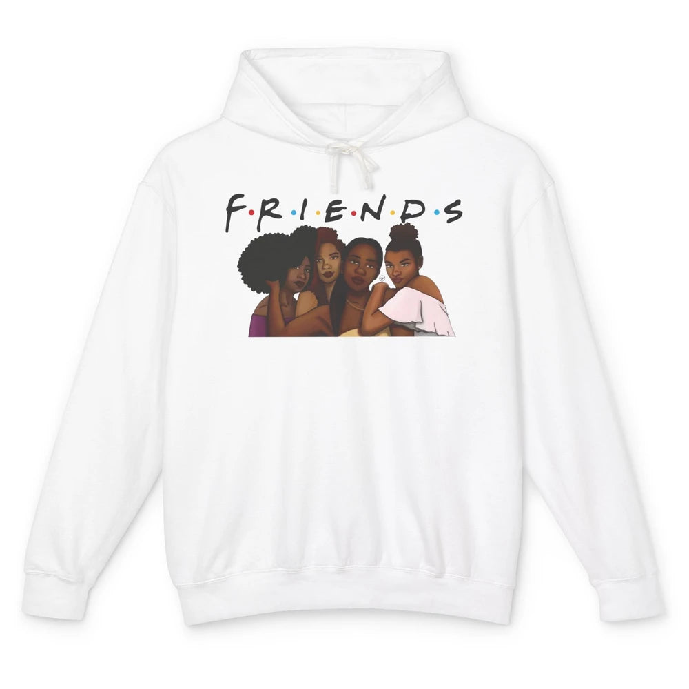 Afro Girls Friends Black Women Melanin Sisters Gift Unisex Lightweight Hoodie