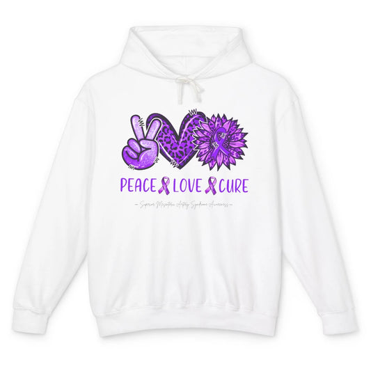 Superior Mesenteric Artery Syndrome Leopard Peace Love Cure Unisex Lightweight Hoodie