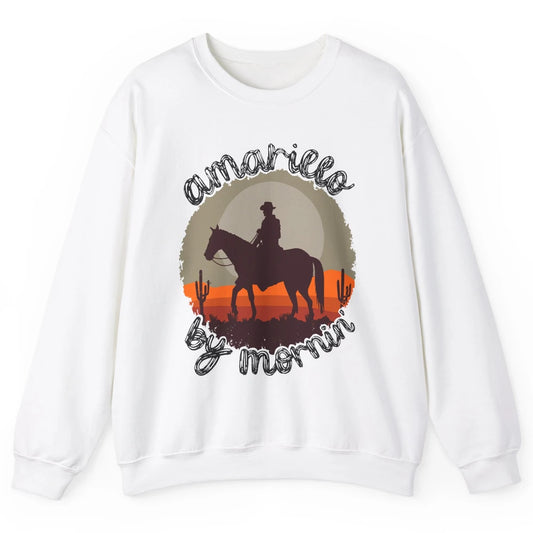 Vintage Cowboy Amarillo By Morning Desert Western Country Unisex Crewneck Sweatshirt