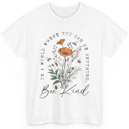 Vintage Bee Kind Daisy Minimalist Positive Mind Wildflower Classic Unisex T-Shirt