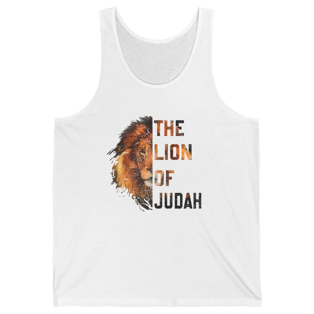 Yeshua Lion Of Judah Bible Verse Christian Faith Religious Unisex Jersey Tank