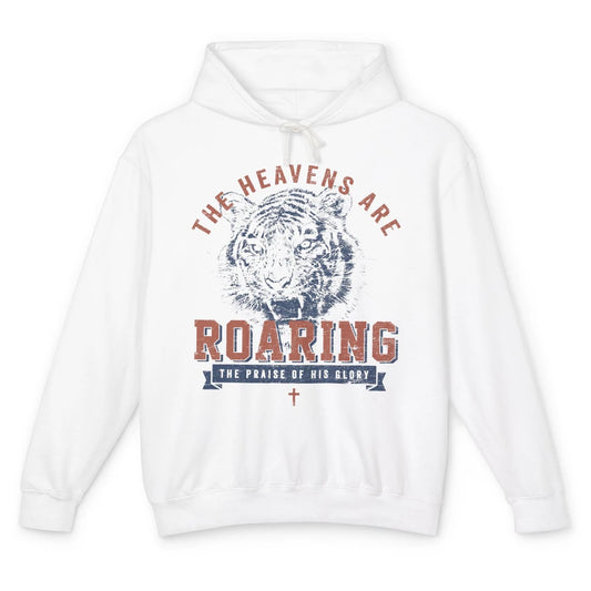 Lion Lightning Bolt Heavens Are Roaring Christian Catholic Unisex Lightweight Hoodie