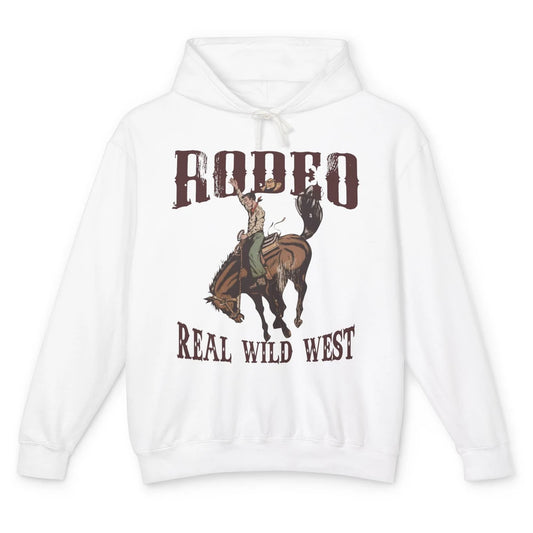 Retro Cowboy Hold Your Horses Real Wild West Country Cowgirl Unisex Lightweight Hoodie