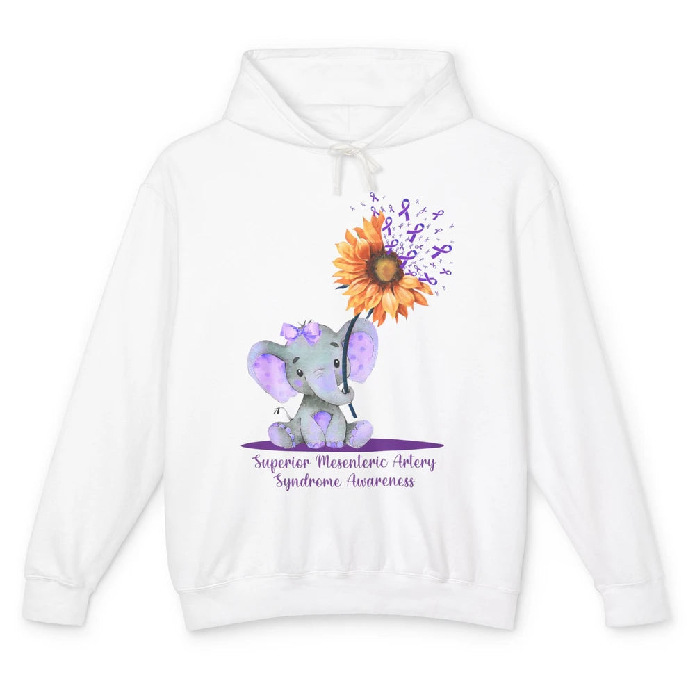 Superior Mesenteric Artery Syndrome Baby Elephant Sunflower Unisex Lightweight Hoodie