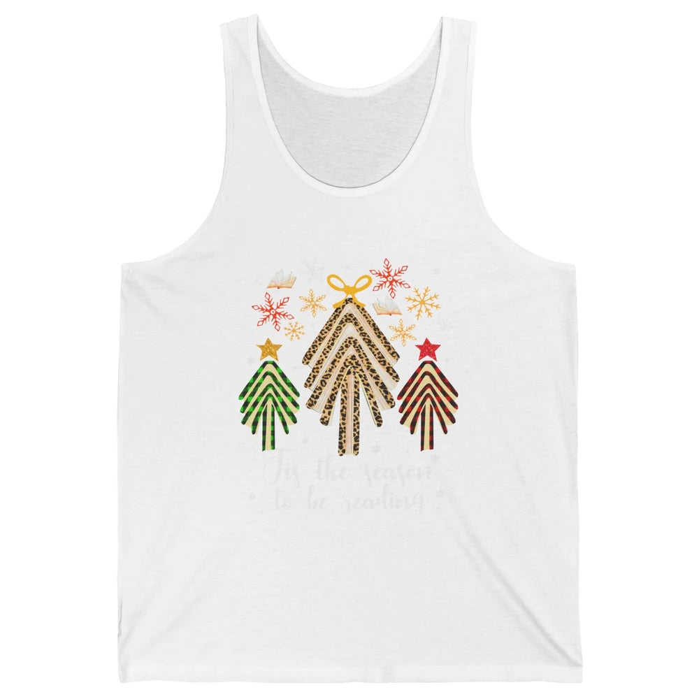 Books Christmas Tree Tis The Season To Be Reading Christmas Unisex Jersey Tank