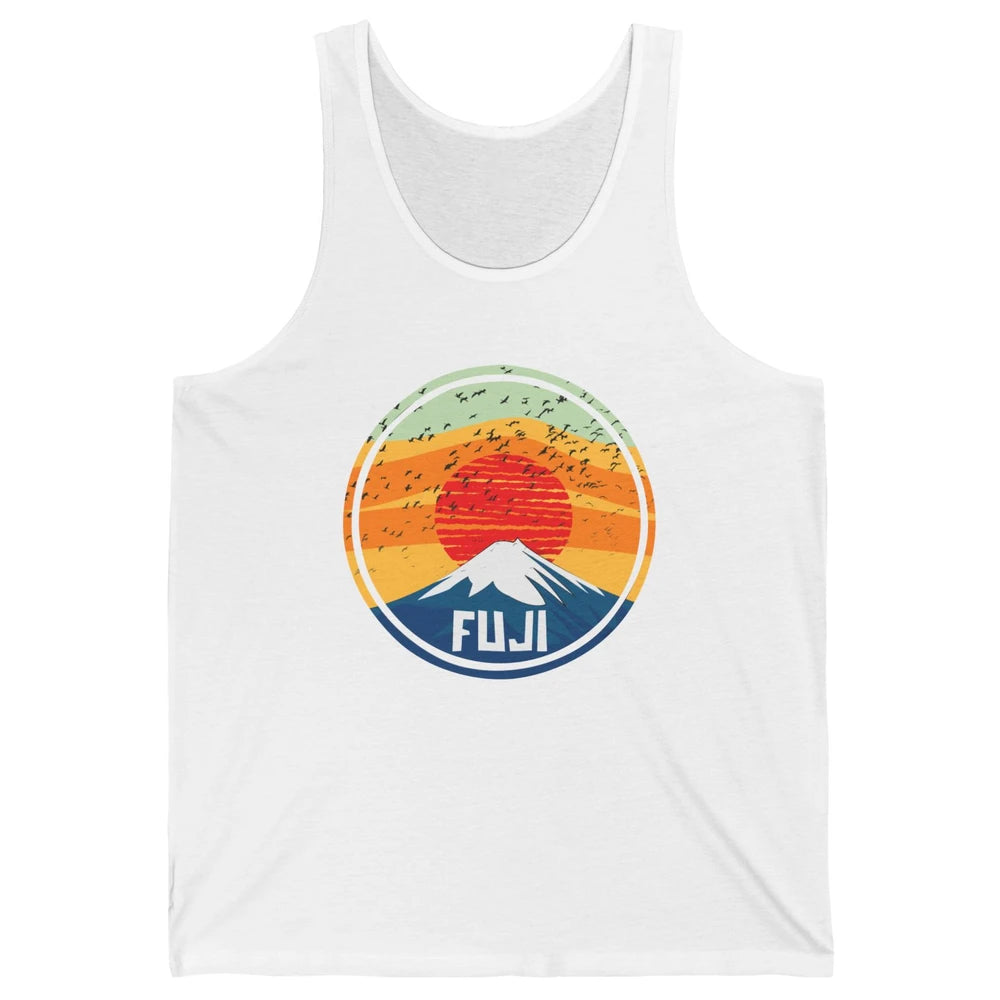 Vintage Sunset Mount Fuji The Highest Mountain In Japan Unisex Jersey Tank