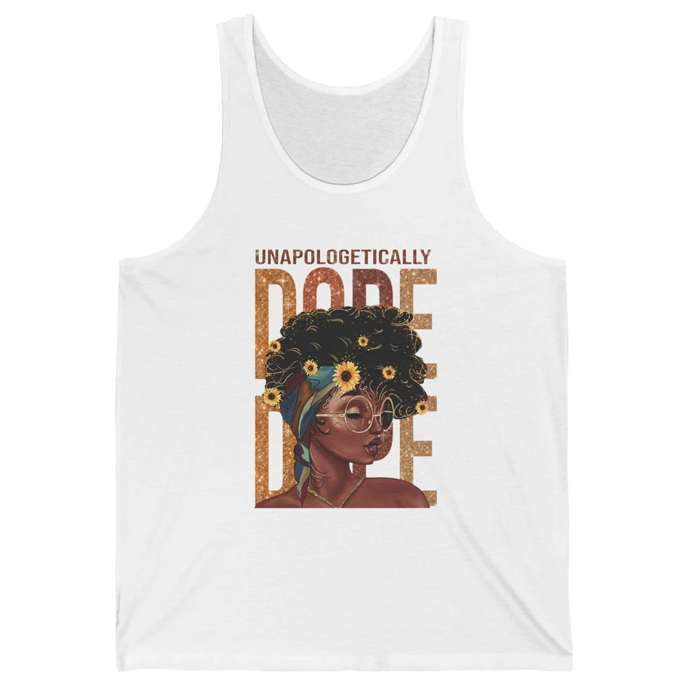 Unapologetically Dope Black Girl Black Pride Afro American Unisex Jersey Tank