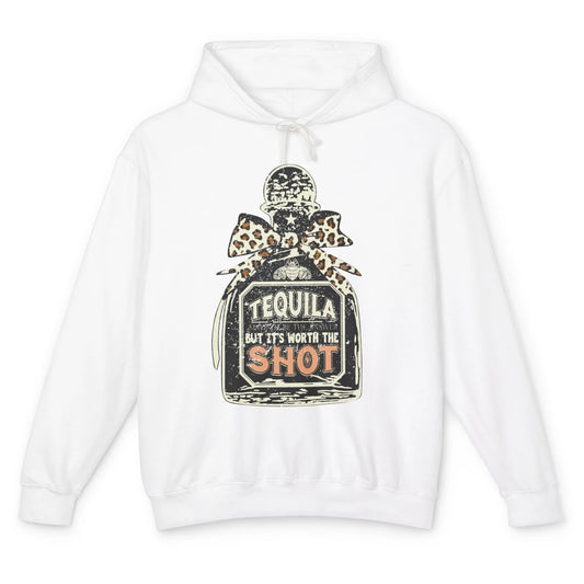 Retro Leopard Tequila May Not Be The Answer Western Country Unisex Lightweight Hoodie