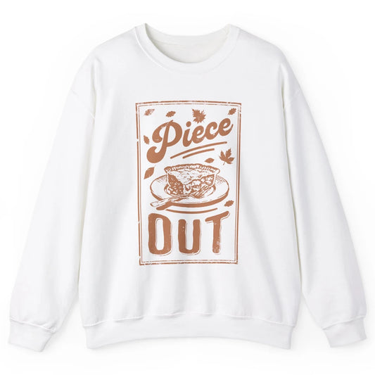 Retro Piece Out Pumpkin Pie Thanksgiving Dinner Fall Food Unisex Crewneck Sweatshirt