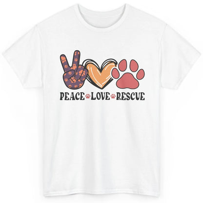 Dog Paws Peace Love Rescue Dog Mom Mothers Day Dog Lovers Classic Unisex T-Shirt