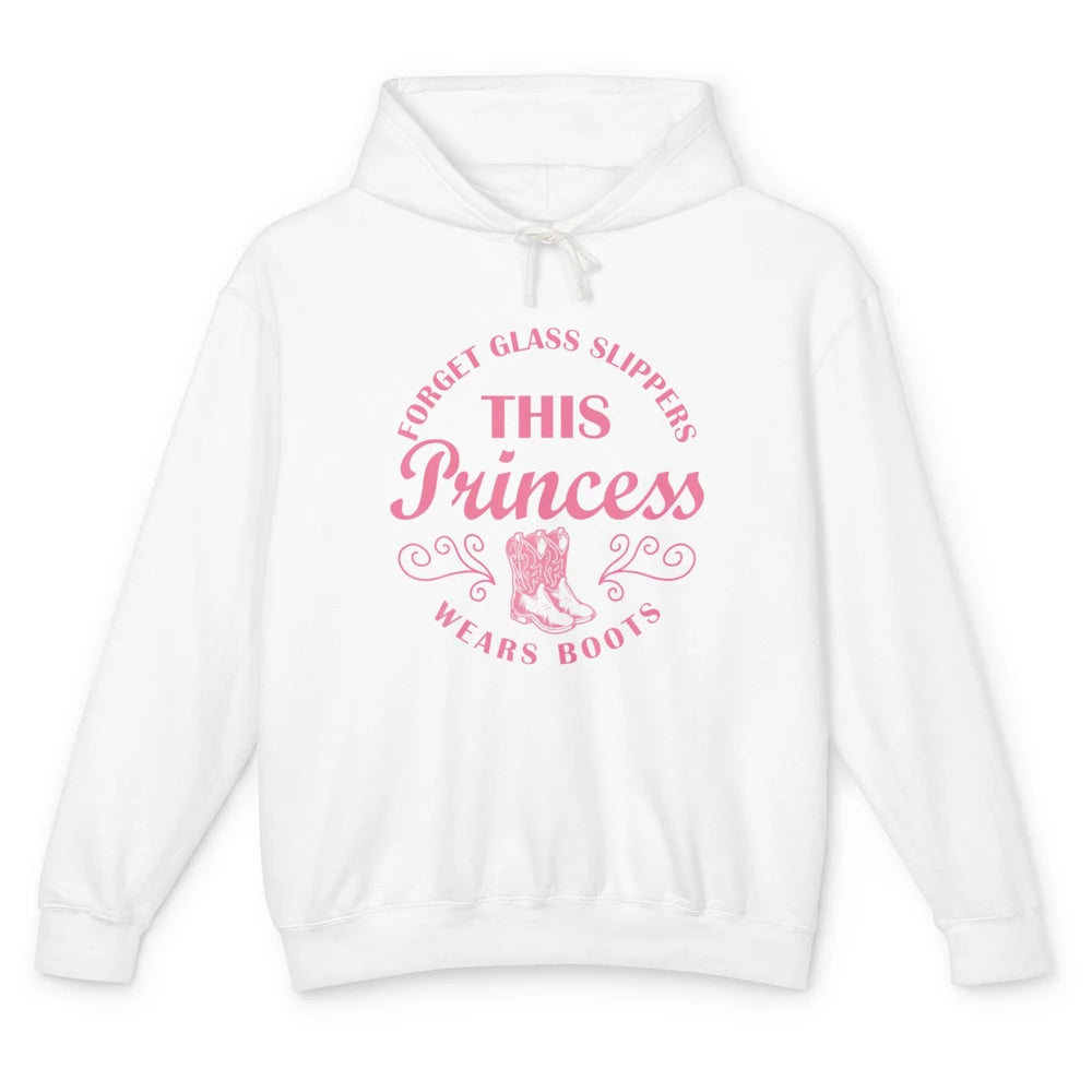 Princess Cowboy Boots Western Country Cowgirl Girls Rodeo Unisex Lightweight Hoodie