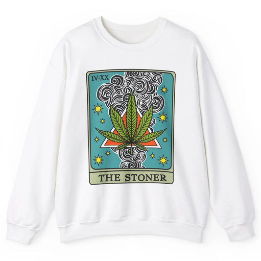 Vintage Weed The Stoner Tarot Card Weed Cannabis Marijuana Unisex Crewneck Sweatshirt