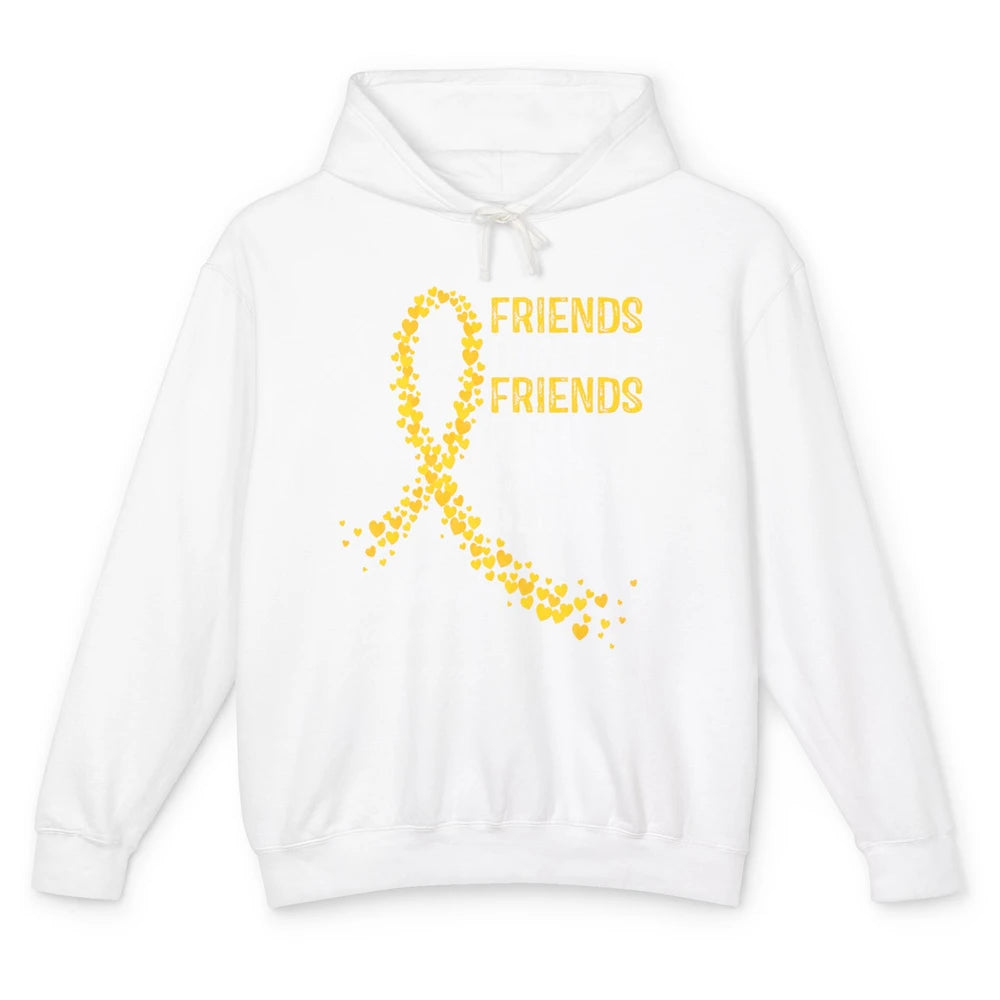 Friends Don't Let Friend Fight Cancer Alone Cancer Awareness Unisex Lightweight Hoodie