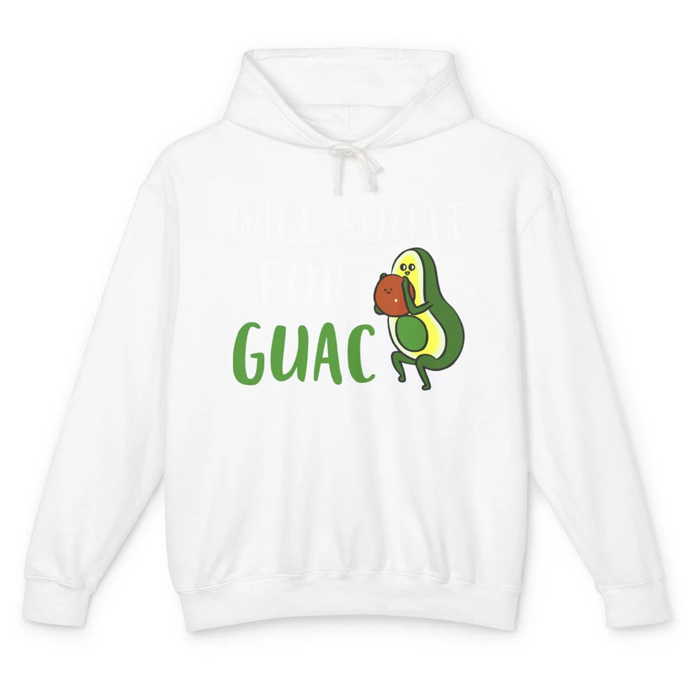 Funny Will Squad For Guac Guacamole Avocado Workout Gym Pun Unisex Lightweight Hoodie