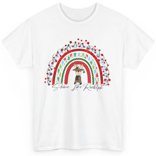 Boho Christmas Tree Rainbow Shine Like Reindeer Christmas Classic Unisex T-Shirt