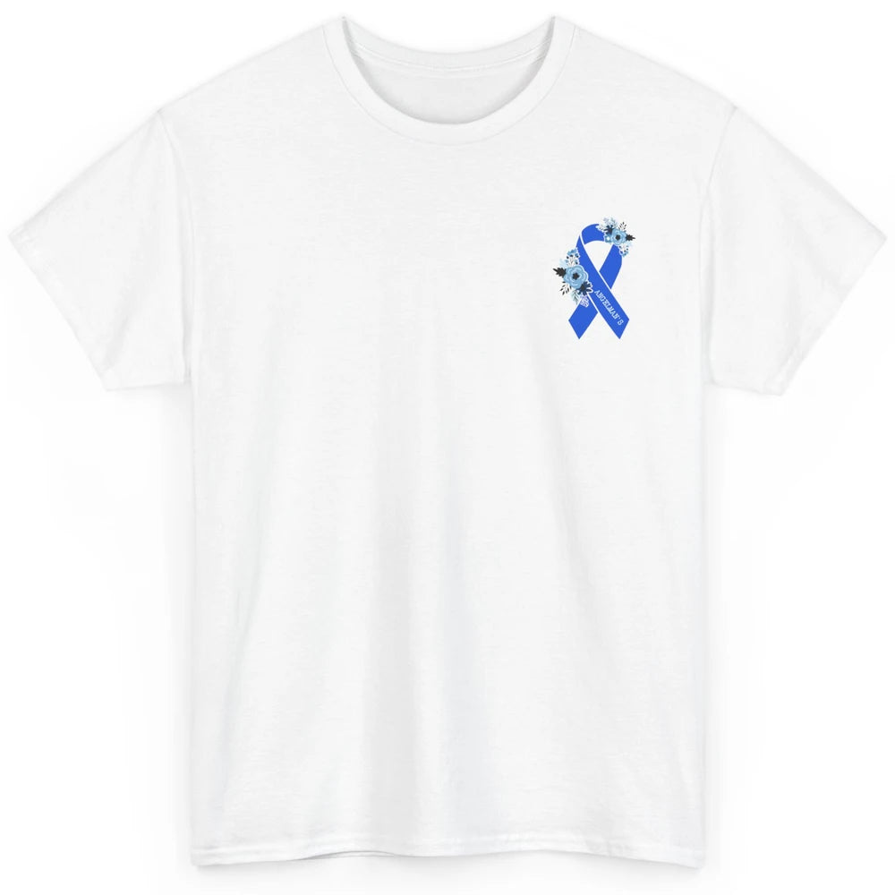 We Wear Blue Angelmans Syndrome Awareness Floral Blue Ribbon Classic Unisex T-Shirt