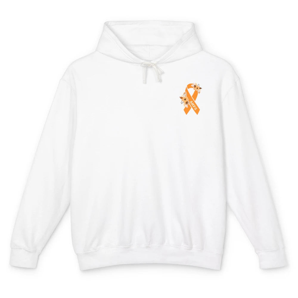 Amplified Musculoskeletal Pain Syndrome AMPS Orange Ribbon Unisex Lightweight Hoodie