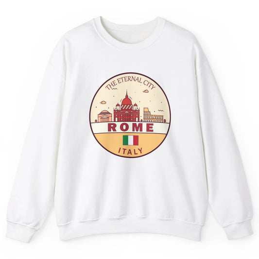 Skyline Roma City Summer Vacation Italy Italian Vacay Travel Unisex Crewneck Sweatshirt