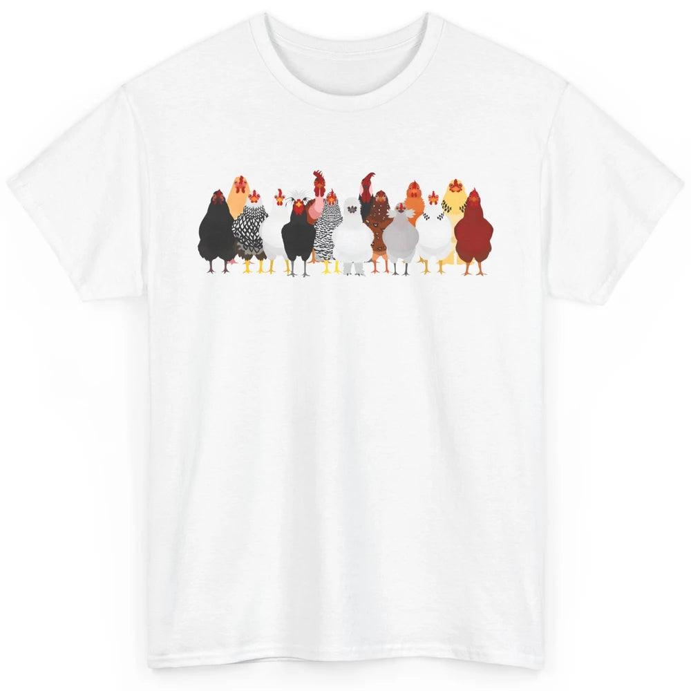 Funny Chicken Farm Animal Chicken Lovers Gift For Farmer Classic Unisex T-Shirt