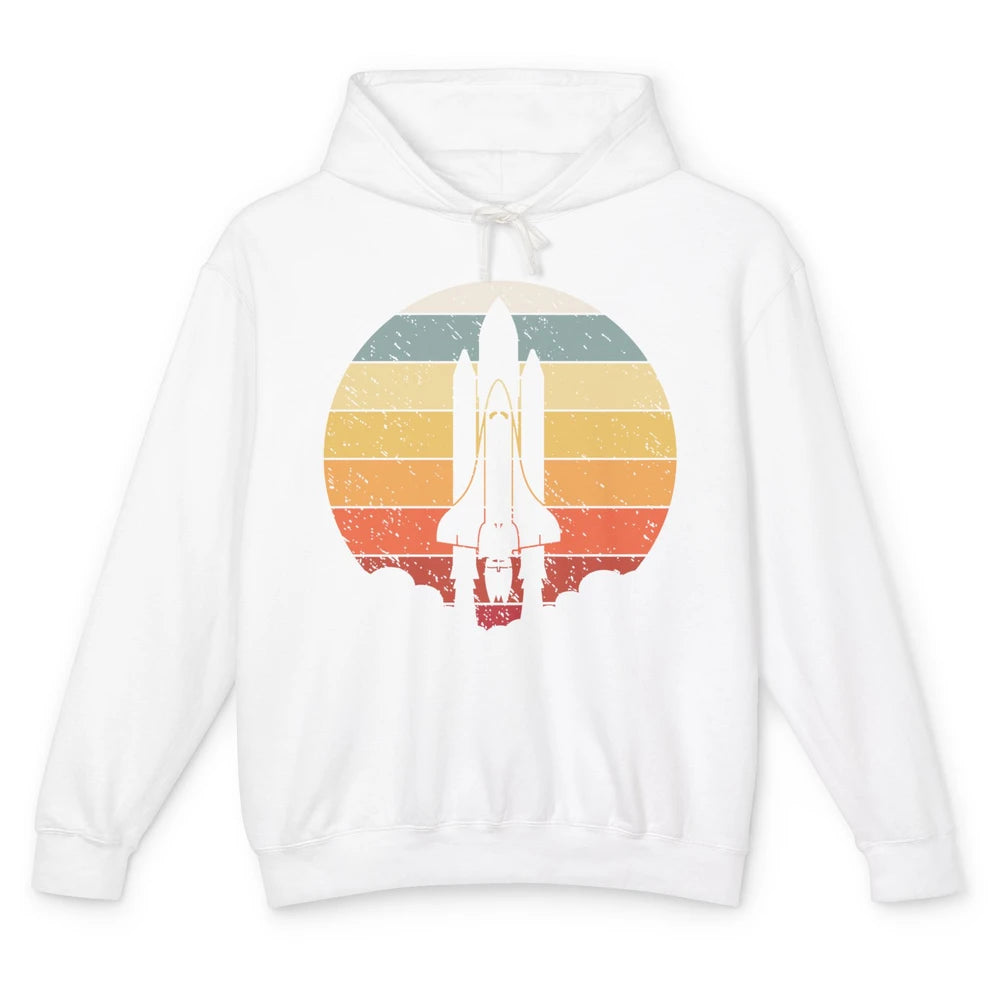 Vintage Astronaut Spaceship Spacecraft Spaceman Astrology Unisex Lightweight Hoodie