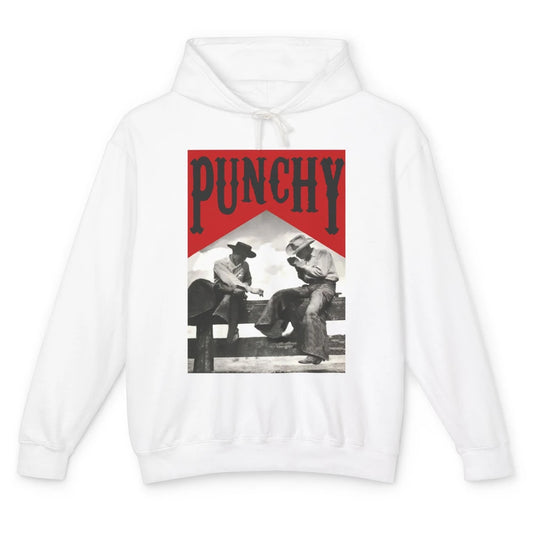 Retro Punchy Cowboy Killer Western Country Cowgirl Gift Unisex Lightweight Hoodie