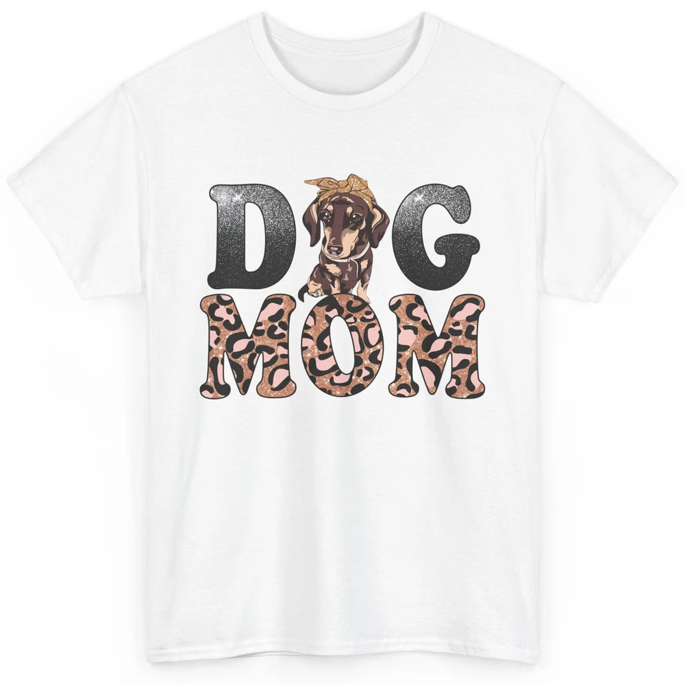 Dachshund Leopard Dog Mom Wiener Dog Lovers Dog Lady Classic Unisex T-Shirt