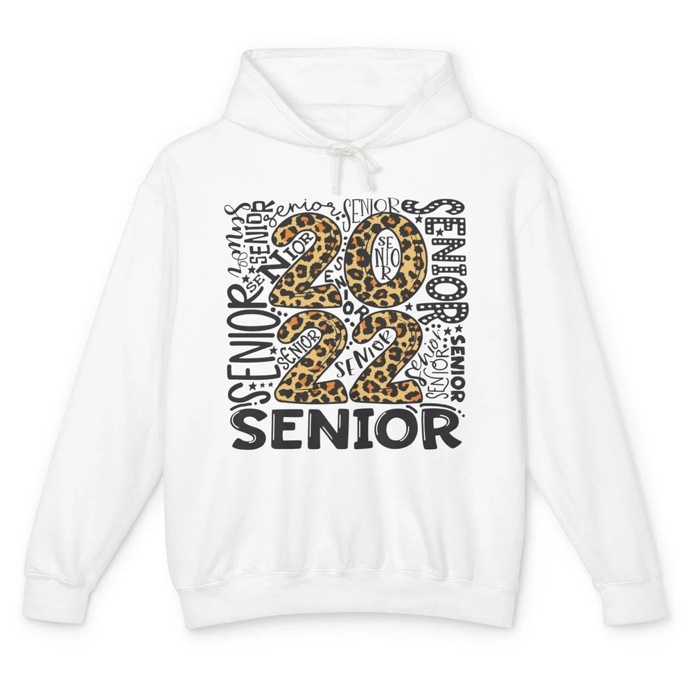 Leopard Senior 2022 Bachelors Hat Class Of 2022 Graduates Unisex Lightweight Hoodie