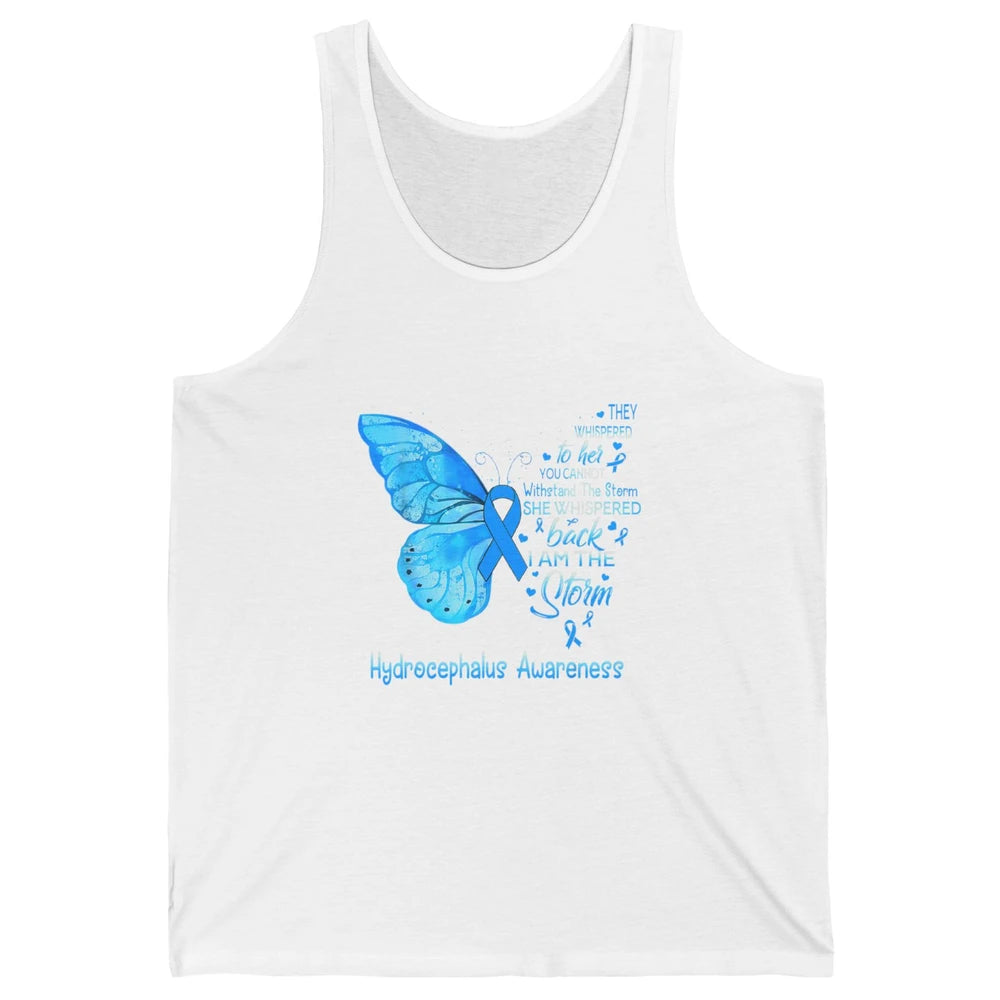 The Storm Butterfly Blue Warrior Hydrocephalus Cancer Month Unisex Jersey Tank