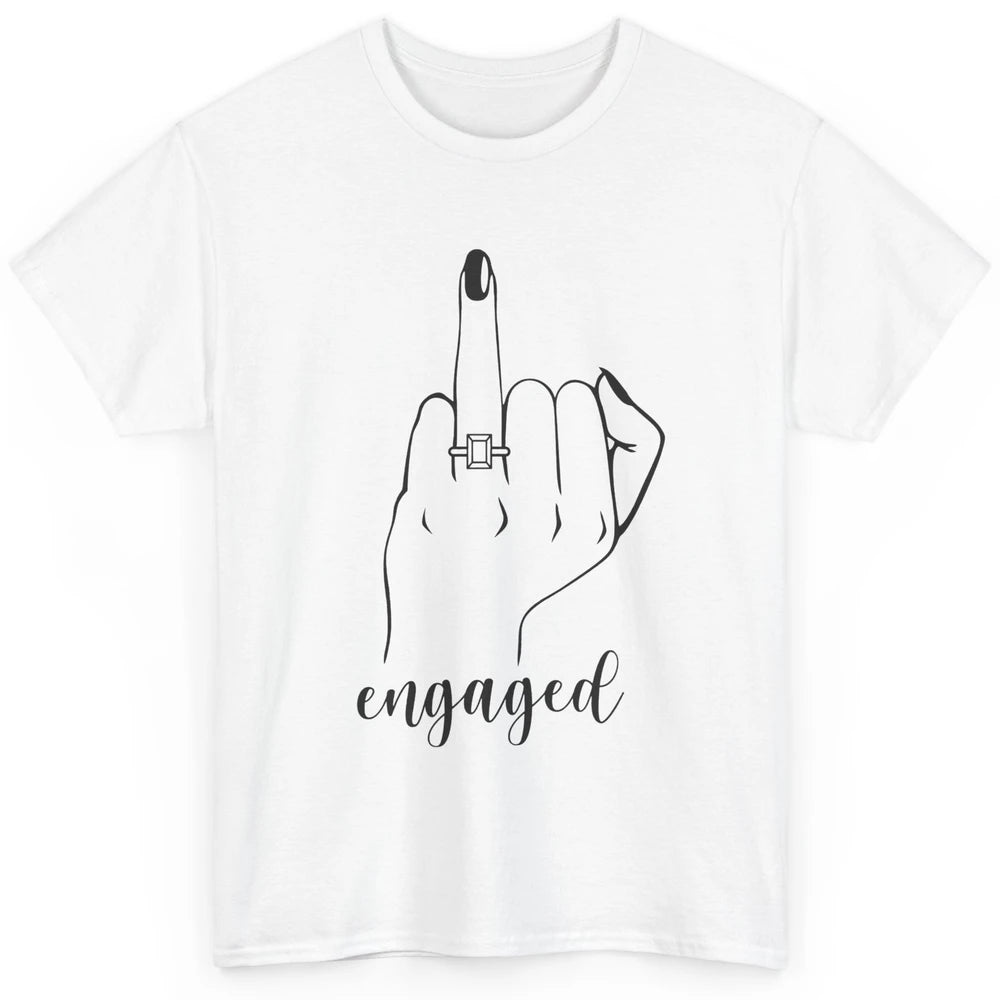 Engaged AF Bride To Be Wedding Ring Future Mrs. Bachelorette Classic Unisex T-Shirt