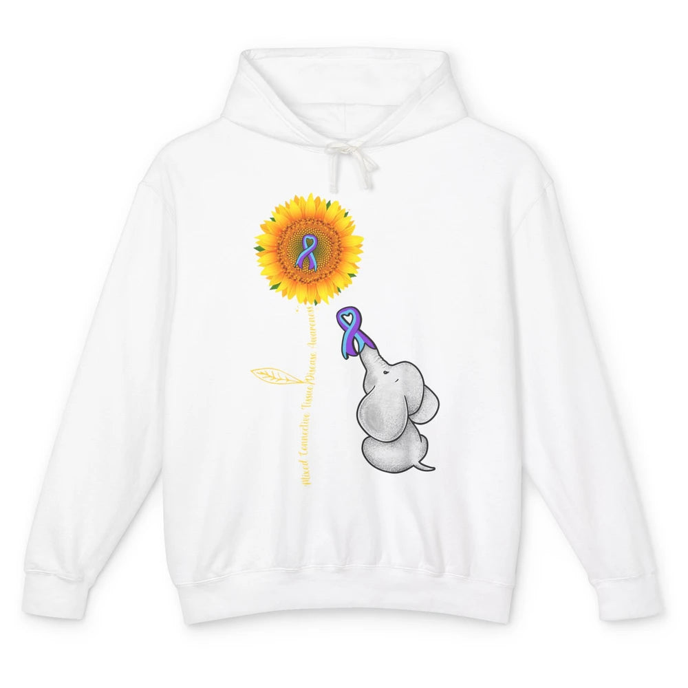 Mixed Connective Tissue Disease Baby Elephant Sunflower Unisex Lightweight Hoodie