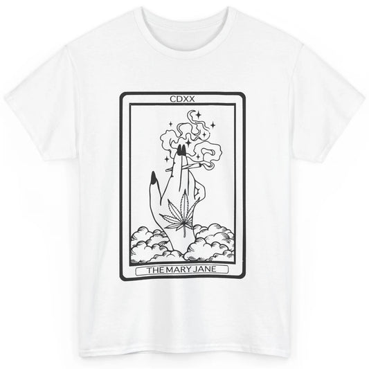 Vintage Weed Mary Jane Tarot Card Weed Smoker Smoking Lady Classic Unisex T-Shirt