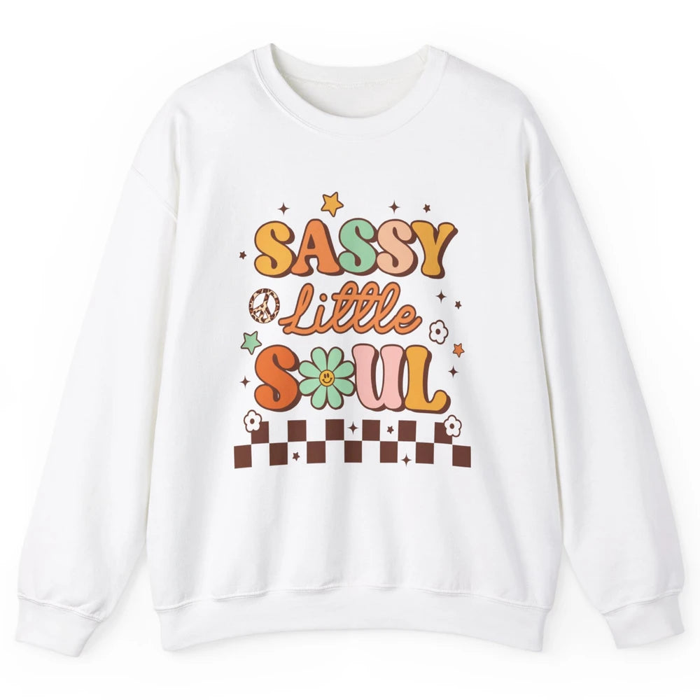 Sassy Little Soul Retro 60s Groovy Hippie Daisy Peace Boho Unisex Crewneck Sweatshirt