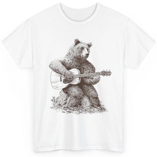 Cool Bear Playing Guitar Guitarist Musician Funny Animal Classic Unisex T-Shirt