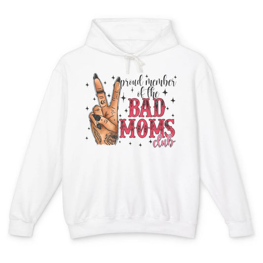 Tattooed Mom Proud Member Of Bad Moms Club Funny Mothers Day Unisex Lightweight Hoodie