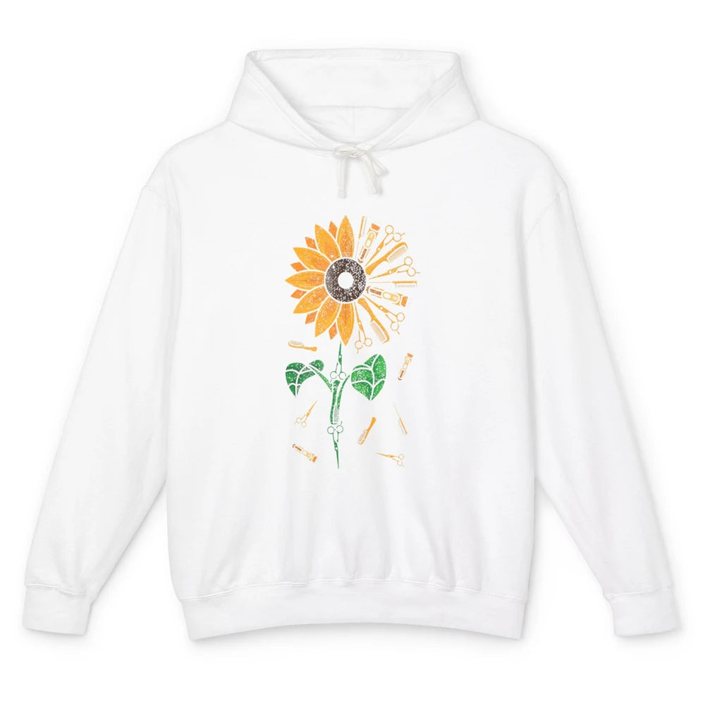 Barber Tool Sunflower Style Hairstylist Hairdresser Vintage Unisex Lightweight Hoodie