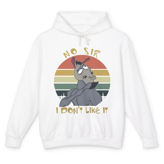 Vintage Llama No Sir I Don't Like It Funny Sarcastic Gift Unisex Lightweight Hoodie