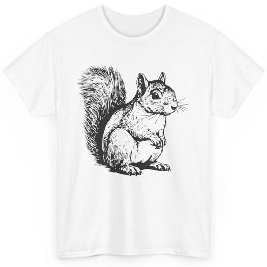 Squirrel Drawn Cute Chipmunk Animal Squirrel Lovers Gift Classic Unisex T-Shirt