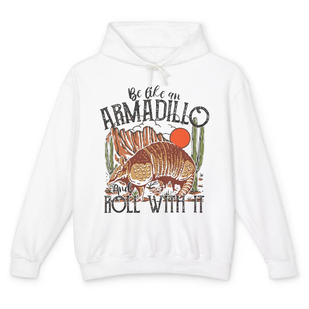 Leopard Be Like An Armadillo Roll With It Western Country Unisex Lightweight Hoodie