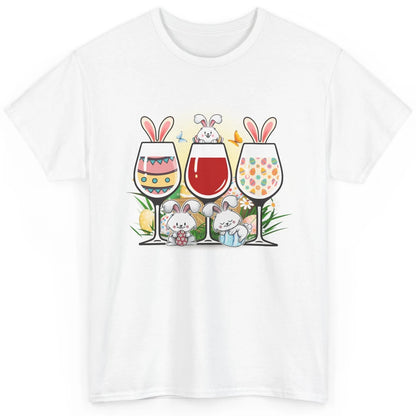 Floral Wine Glasses Easter Bunny Ears Rabbit Alcohol Egg God Classic Unisex T-Shirt