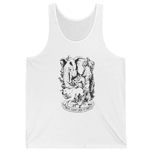 Until Every Cage Empty Farm Animal Rights Vegan Vegetarian Unisex Jersey Tank