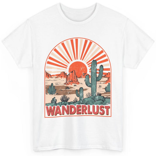 Vintage Desert Sunset Wanderlust Get Lost In Nature Outdoor Classic Unisex T-Shirt