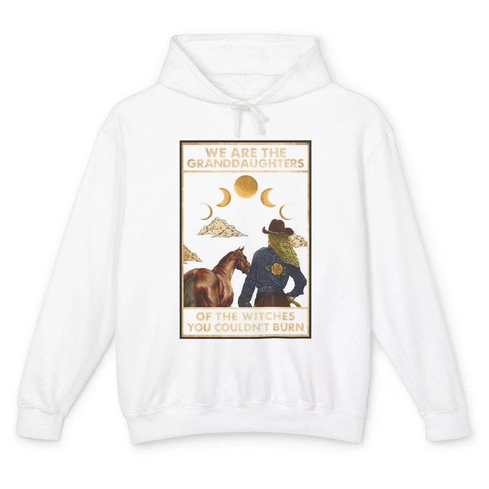 We're The Granddaughters Of Witches Western Cowgirl Horse Unisex Lightweight Hoodie