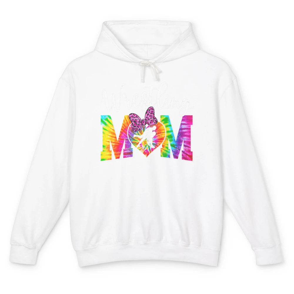 Vintage Sports Wrestling Mom Mama Martial Art Tie Dye Retro Unisex Lightweight Hoodie