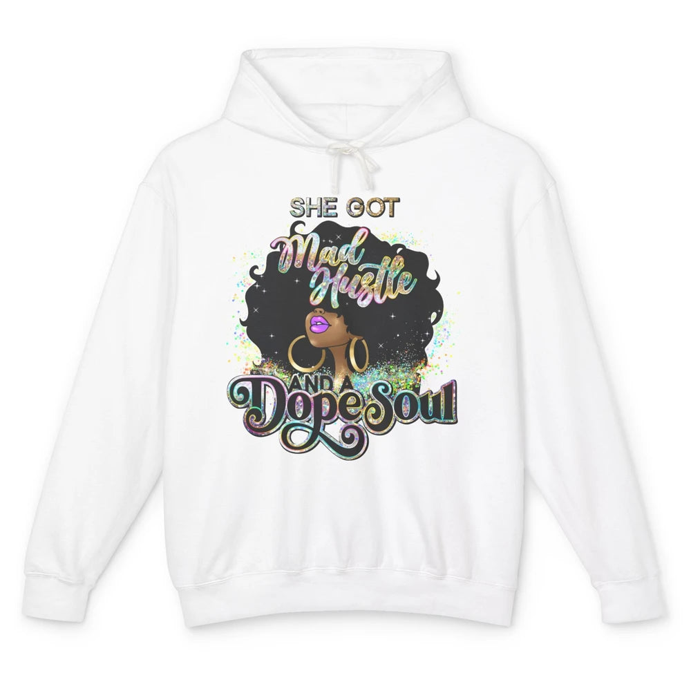 Black Girl She Got A Dope Soul Afro Women Christian Belief Unisex Lightweight Hoodie