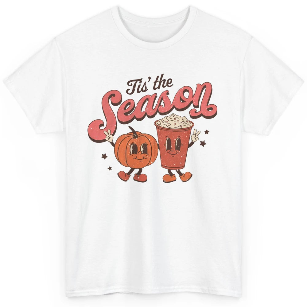 Retro Pumpkin Spice Fall Tis The Season Autumn Thanksgiving Classic Unisex T-Shirt