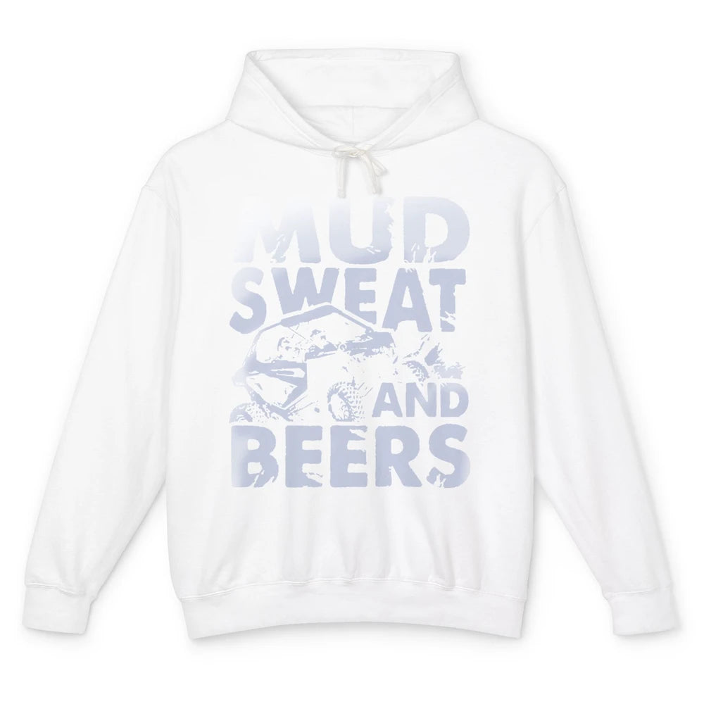 Retro UTV SXS Rider Mud Sweat And Beers ATV Offroad Riding Unisex Lightweight Hoodie