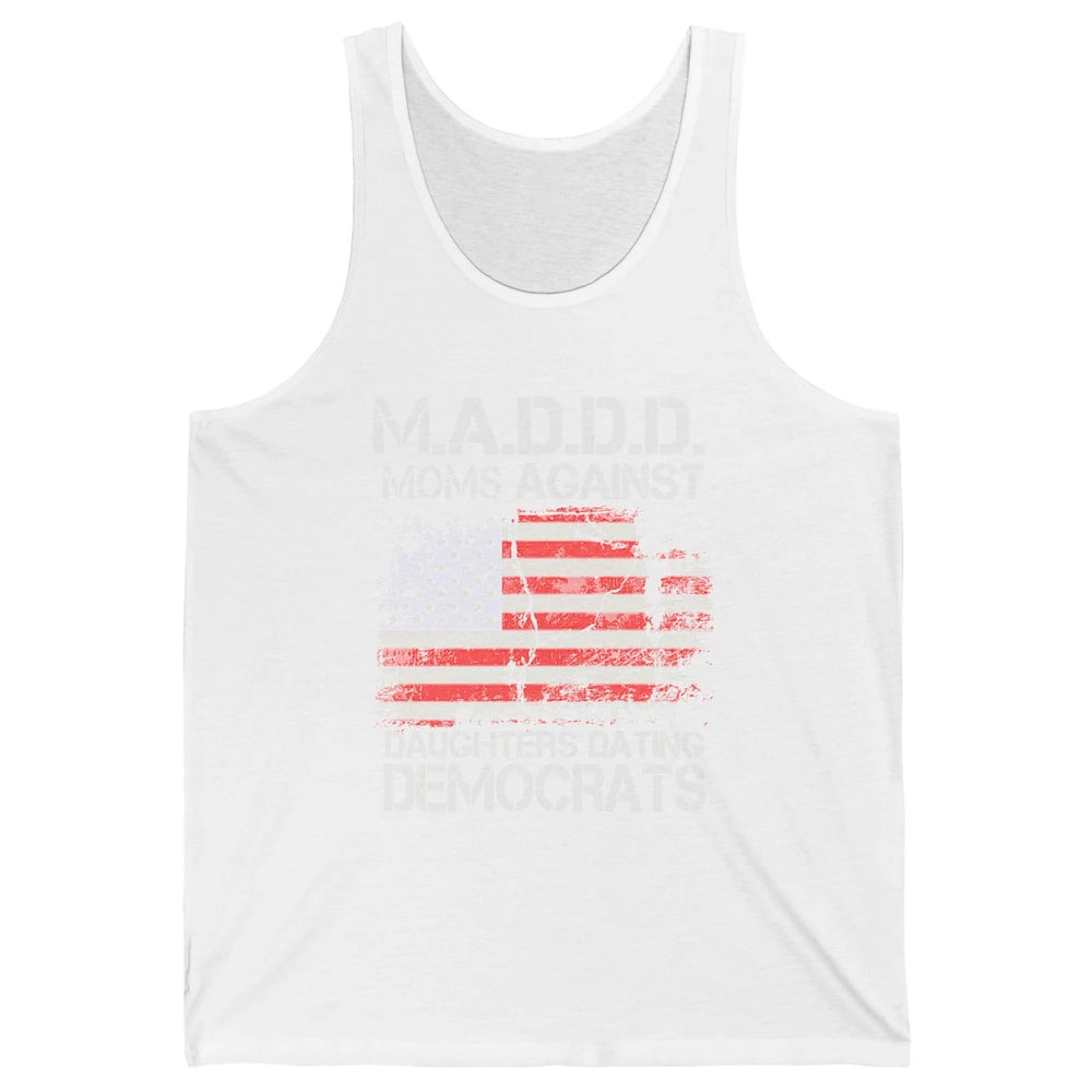 US Flag M.A.D.D.D Moms Against Daughters Dating Democrats Unisex Jersey Tank