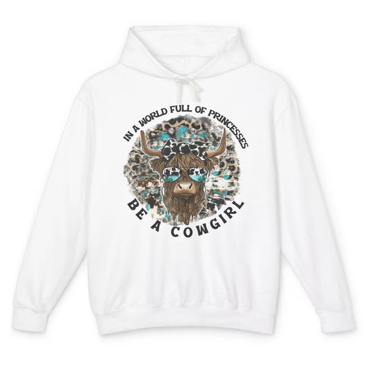 Highland Cow Bandana Be A Cowgirl Western Country Farmers Unisex Lightweight Hoodie