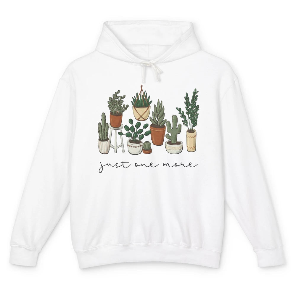 Just One More Plant Botanical Inspirational Cute Wildflower Unisex Lightweight Hoodie