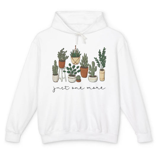 Just One More Plant Botanical Inspirational Cute Wildflower Unisex Lightweight Hoodie